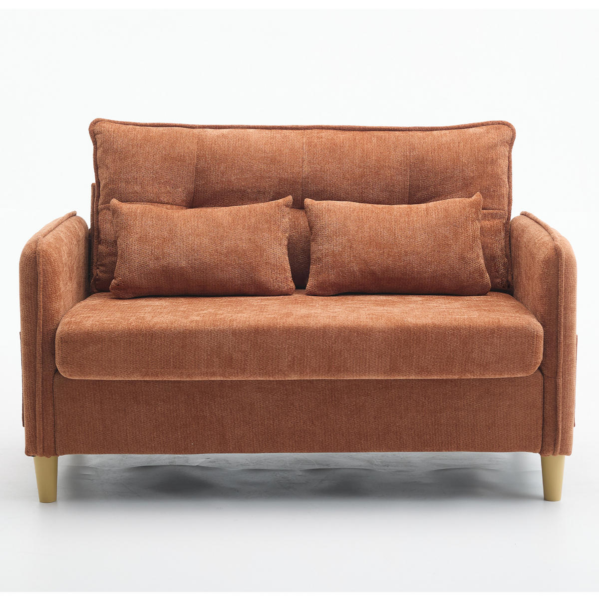 SOFA 2-Sitzer mit Armlehnen 127 cm Brown - Braun, Holzwerkstoff (127/83/75.5cm) - Meubliv