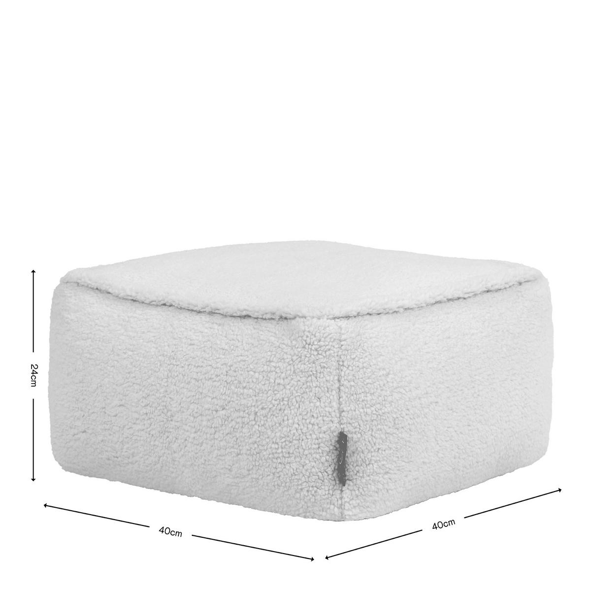 SITZPOUF Borg - Creme, Kunststoff/Textil (40/40/40cm) - icon