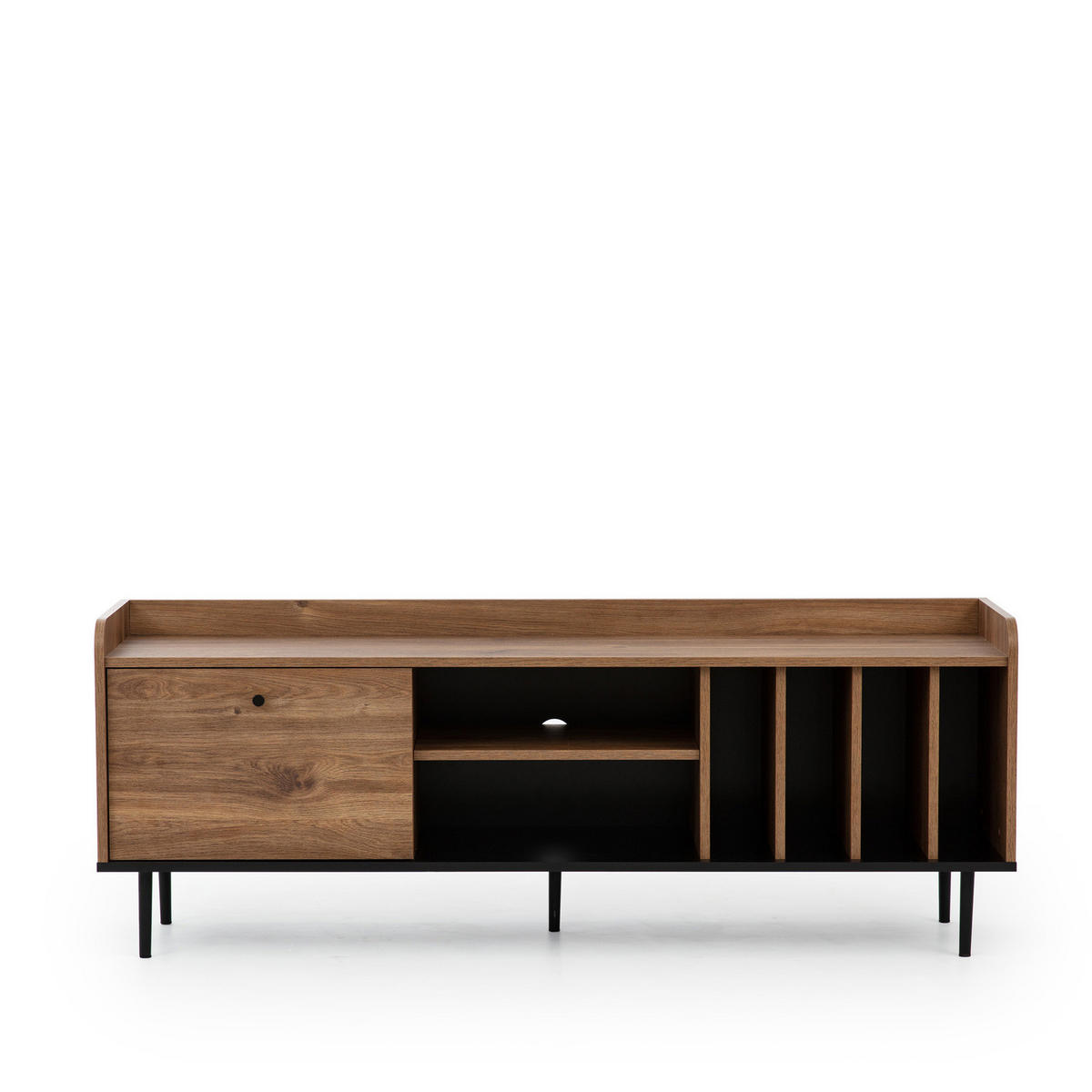 TV-LOWBOARD Nero 150 cm Retro-Stil brown - Hellbraun/Schwarz, Holzwerkstoff/Metall (150/56/40cm) - Ravio
