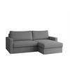ECKSOFA Bendik In Poso - Grau, Holzwerkstoff/Textil (224/140cm) - Fun Möbel