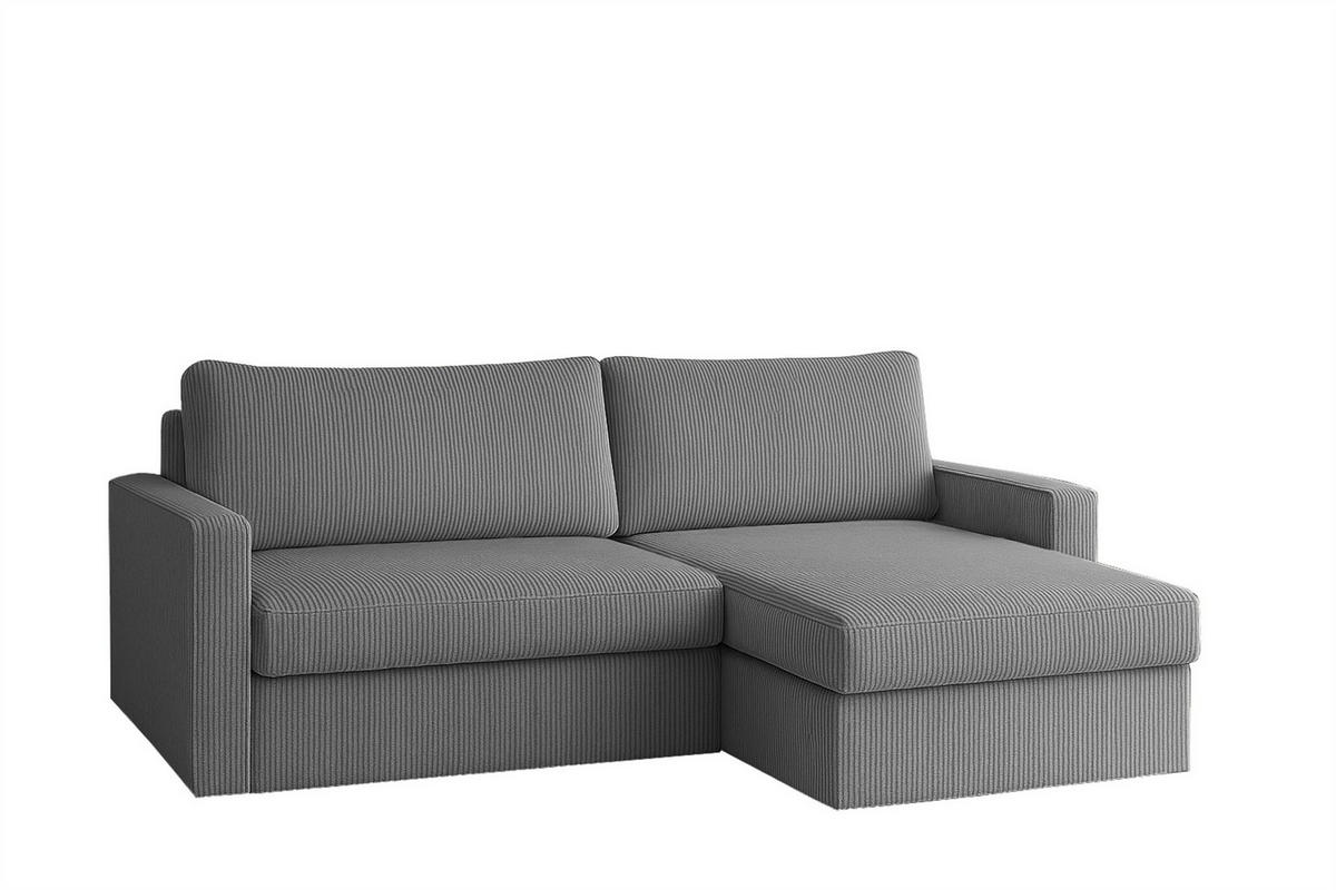 ECKSOFA Bendik In Poso - Grau, Holzwerkstoff/Textil (224/140cm) - Fun Möbel