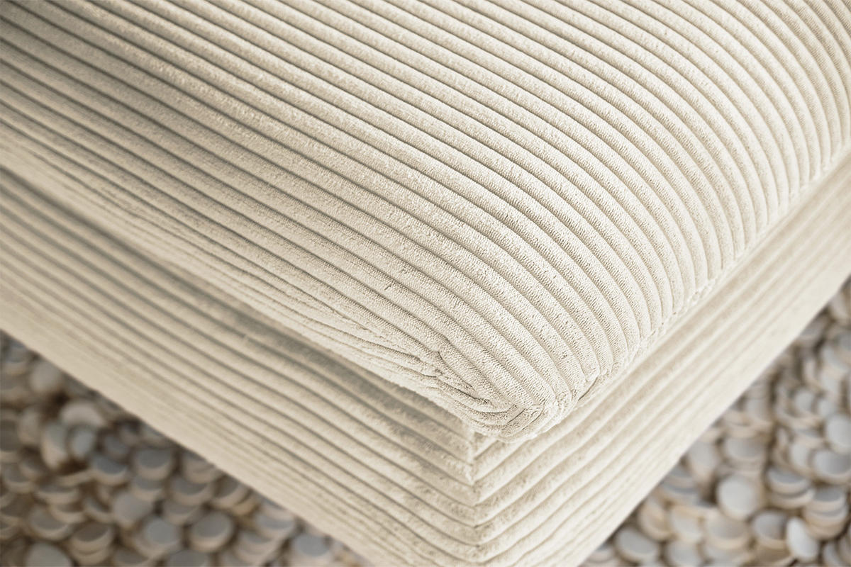 LONGSEAT CHAMRE Beige - Beige/Schwarz, Textil/Metall (130/95/160cm) - KAWOLA