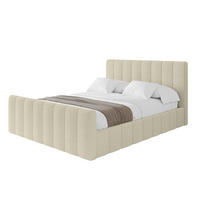 POLSTERBETT mit Bettkasten, Fußteil und Lattenrost, Boxbett mit Matratze H3/H4 - FINO-Z 180x200 Beige - Taupe, Holzwerkstoff/Textil (180/200cm) - ALTDECOR