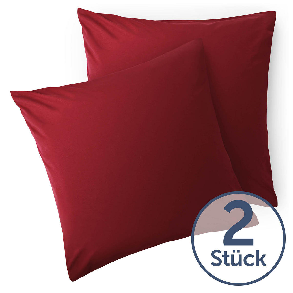 KISSENBEZUG Ellen 40/40 cm, 2er-Set, Dunkelrot - Dunkelrot, Textil (40/40cm) - Blumtal