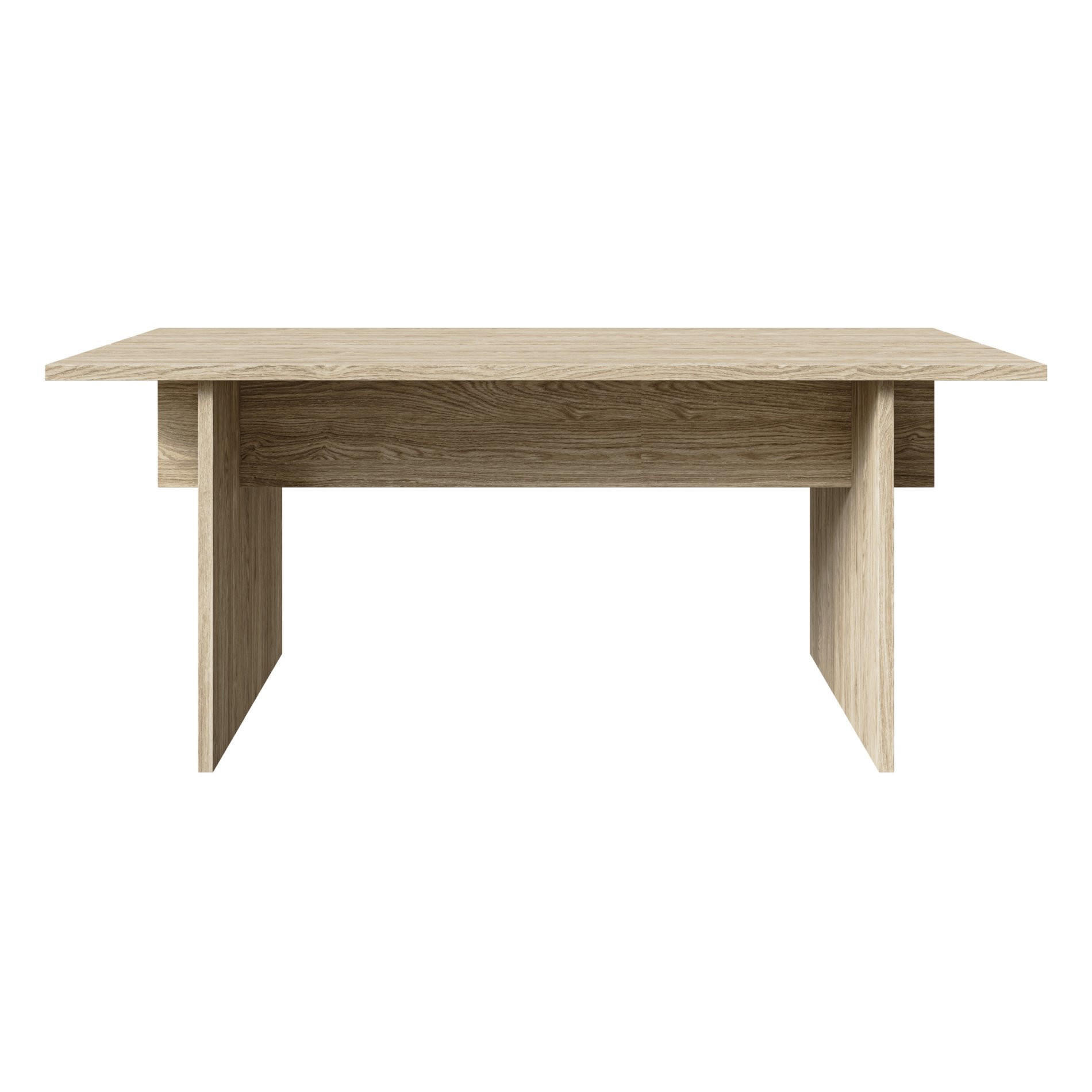 ESSTISCH Duelio mit geteilter Platte Eichenholzoptik 90x180 cm - Eichefarben, Holzwerkstoff (180/90/75cm) - Selsey