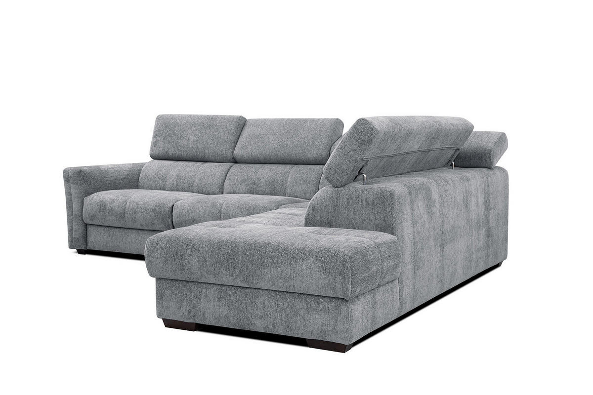 ECKSOFA CALVERA 5-Sitzer, grau - Grau, Holzwerkstoff/Textil (298/239cm) - Courtois Laville