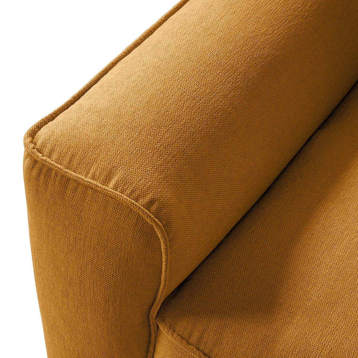 2,5-SITZER SOFA - modular - Gelb/Schwarz, Holz/Kunststoff (189/80/99cm) - home24
