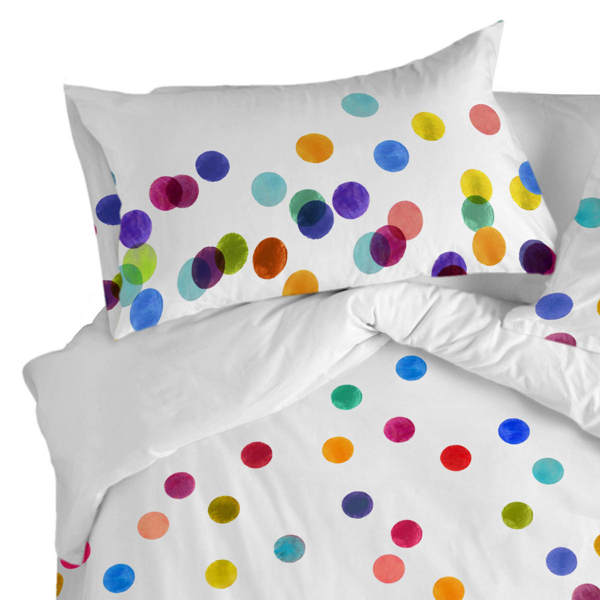 KISSENBEZUG confetti 60x60 cm mehrfarbig - Multicolor, Textil (60/60cm) - Happy Friday