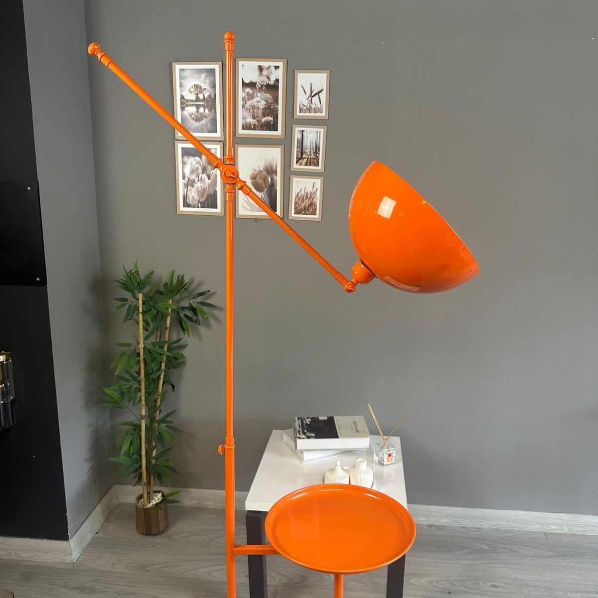 STEHLAMPE Raxon 165 Cm - Orange, Metall (30/30/165cm) - Bamyum
