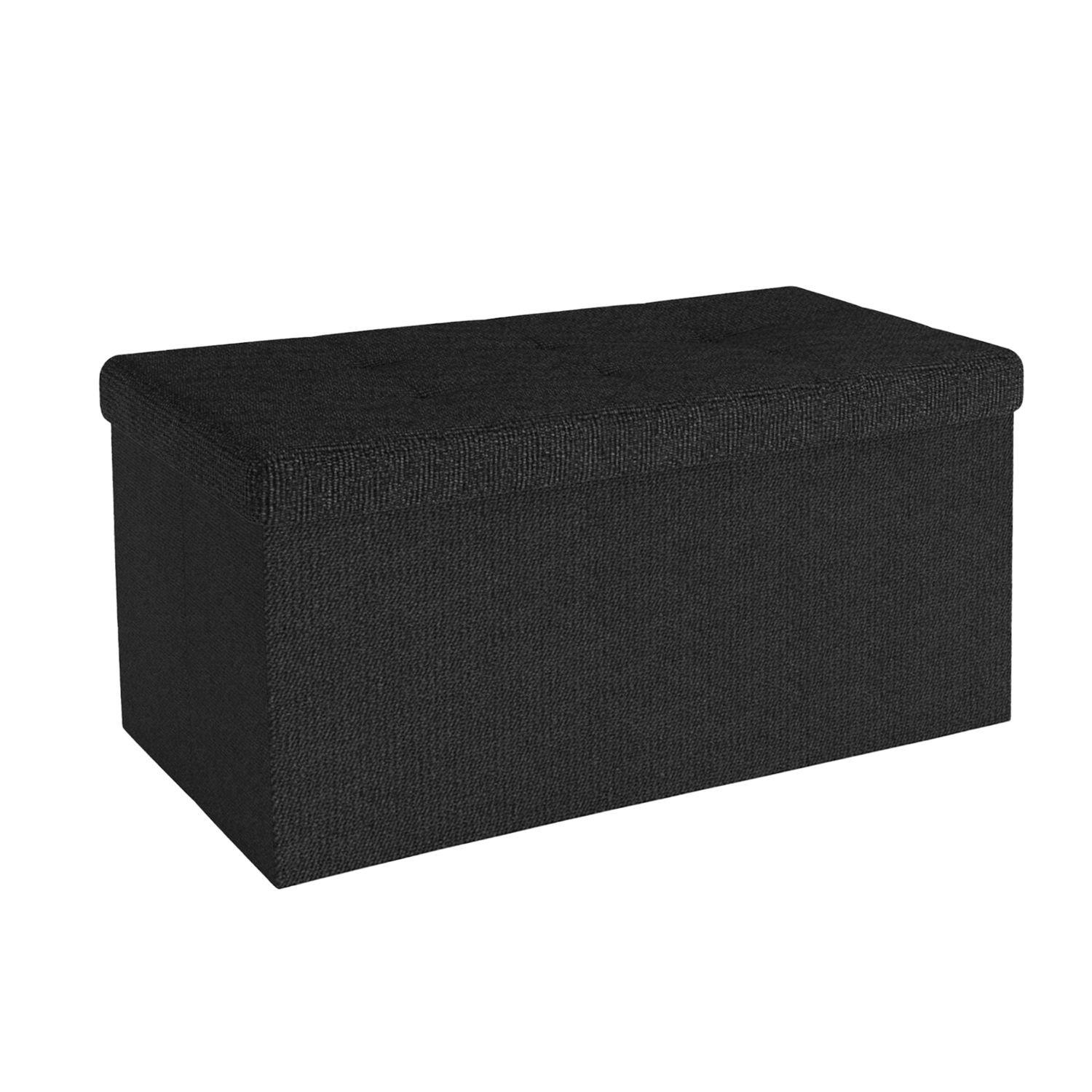 Intirilife Sitztruhe Schwarz 38x38x76 cm