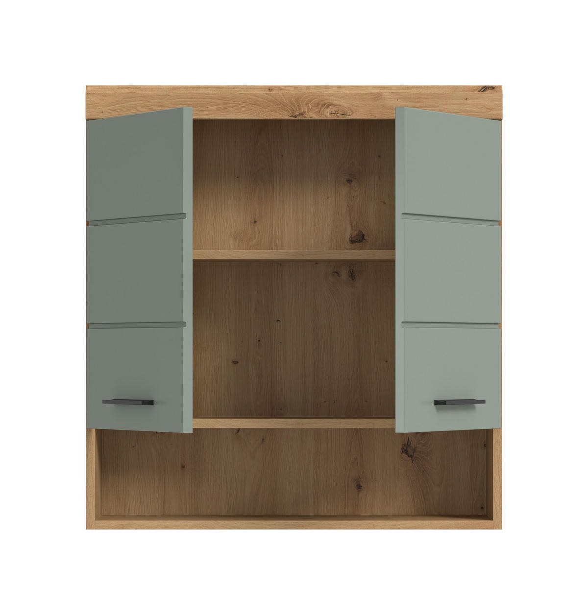 HÄNGESCHRANK Scout Bad in Artisan Eiche Nachbildung und Salbei Nachbildung B/H/T: 74x79x24 cm - Eiche Artisan, Holz (74/79/24cm)