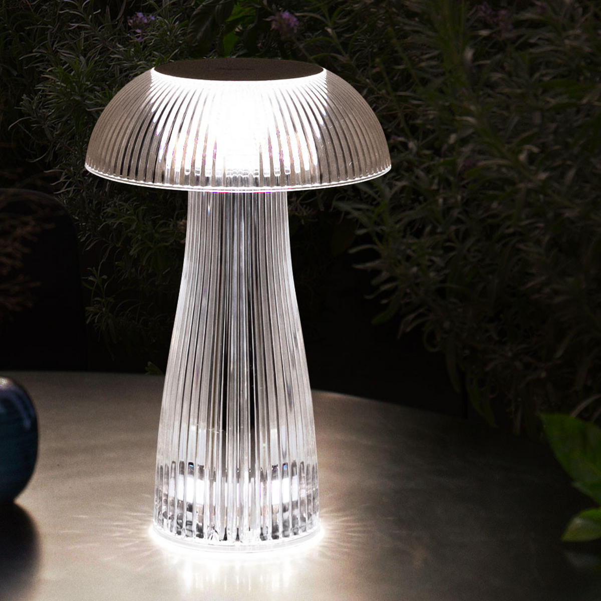 LED TISCHLEUCHTE Metall Silber - Silberfarben, Kunststoff (25/25/25cm) - Globo Lighting