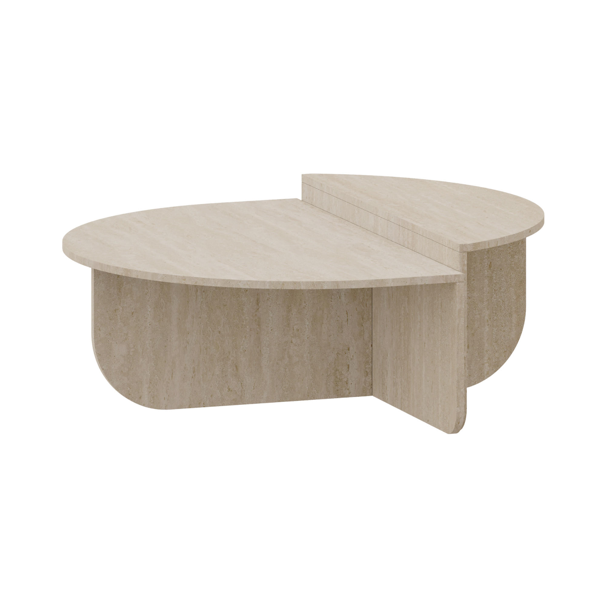 KAVANOVÝ STOLEK Tondesdaslo 90/90/35 cm - béžová, kompozitní dřevo (90/90/35cm) - [en.casa]