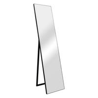 STANDSPIEGEL Barletta - Schwarz, Glas/Kunststoff (35/150.6/150cm) - [en.casa]