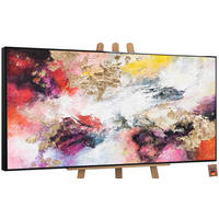 GEMÄLDE Heller Garten Schattenfugenrahmen Schwarz 100x50 cm - Schwarz, Holz (100/50cm) - YS-art gallery