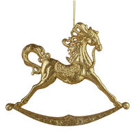 CHRISTBAUMANHÄNGER Santa Lila Gold Acryl - Goldfarben, Kunststoff (10/3/14cm) - Mondex