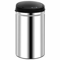MÜLLEIMER mit Sensor 40L Edelstahl Abfalleimer Automatik - Silberfarben, Metall (30.5/67.5/30.5cm) - DELUKE