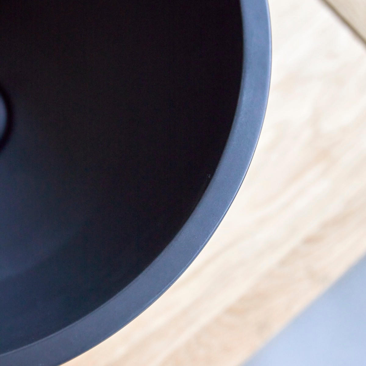 WASCHBECKEN Micha Schwarz aus Terrazzo - Schwarz, Stein (36/15/36cm) - Tikamoon