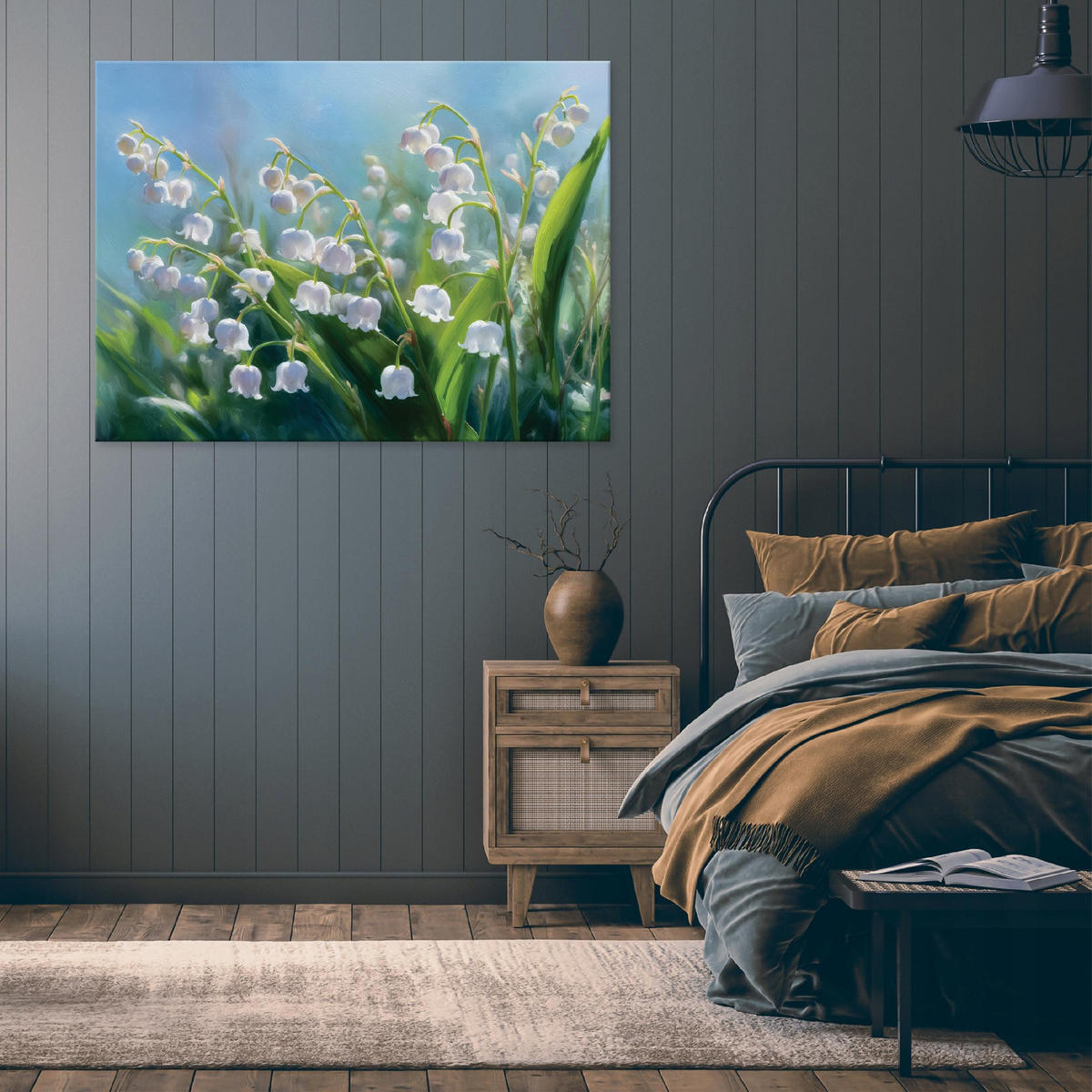 LEINWANDBILD Blumen Natur Grün 120x80 cm - Multicolor, Holzwerkstoff (120/80cm) - Wallarena