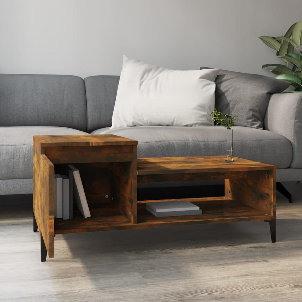 COUCHTISCH Räuchereiche 100x50x45 cm Holzwerkstoff - Braun, Holzwerkstoff (100/50/45cm) - furnicato
