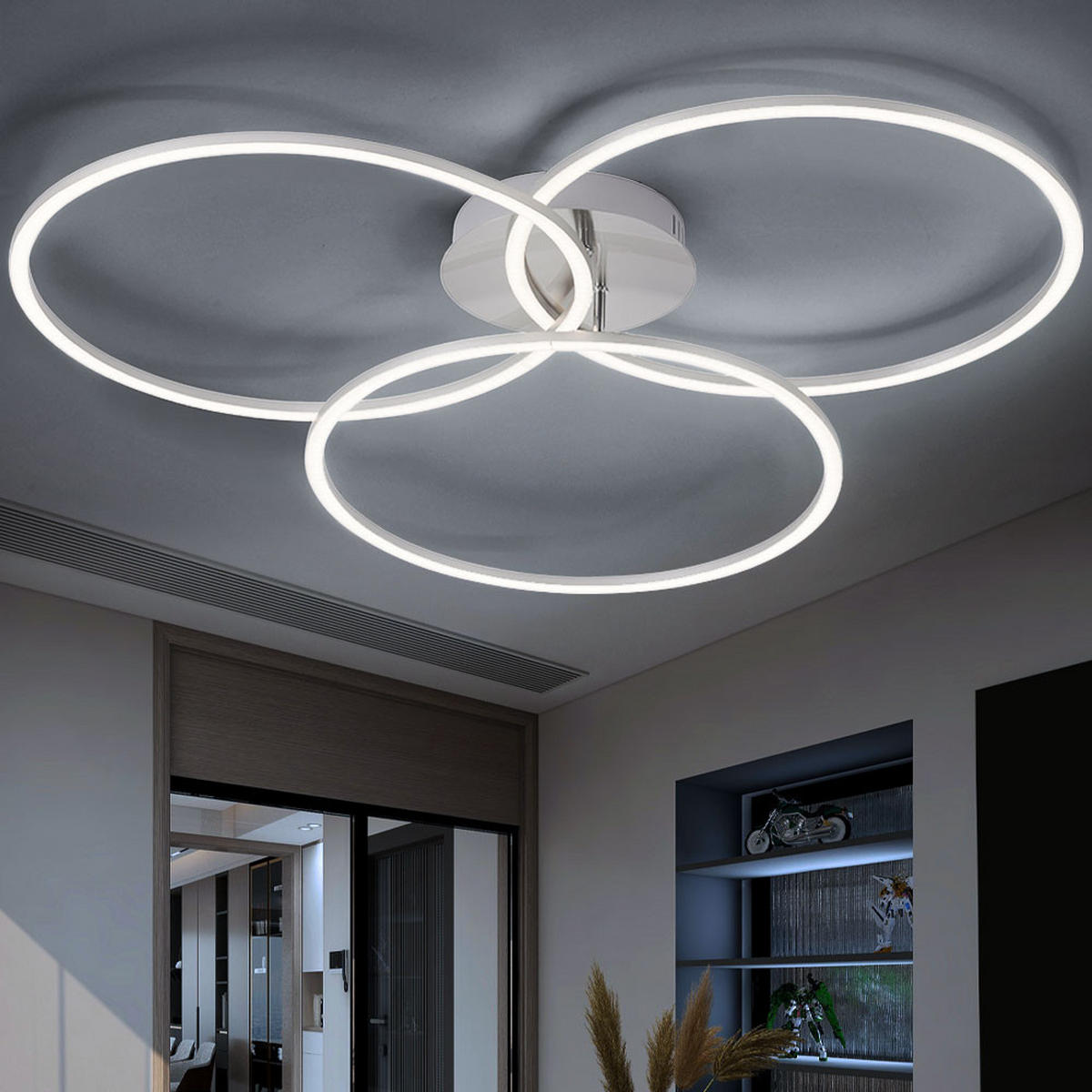 LED DECKENLEUCHTE IVANKA Silber - Silberfarben, Metall (79/76/9cm)