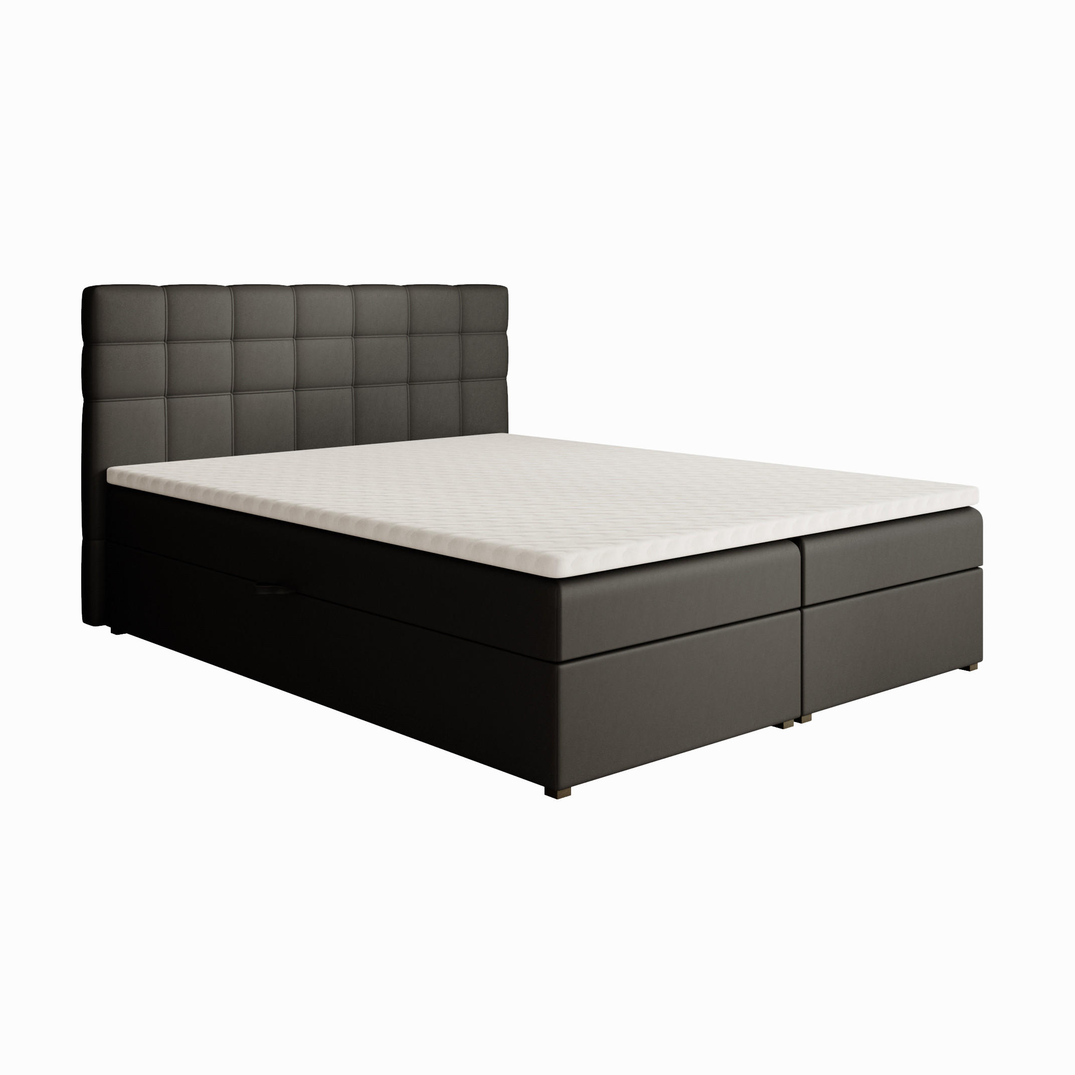 POLSTERBETT Topiq 164/203/103 schwarz - Anthrazit, Holzwerkstoff/Textil (160/200cm) - Beautysofa