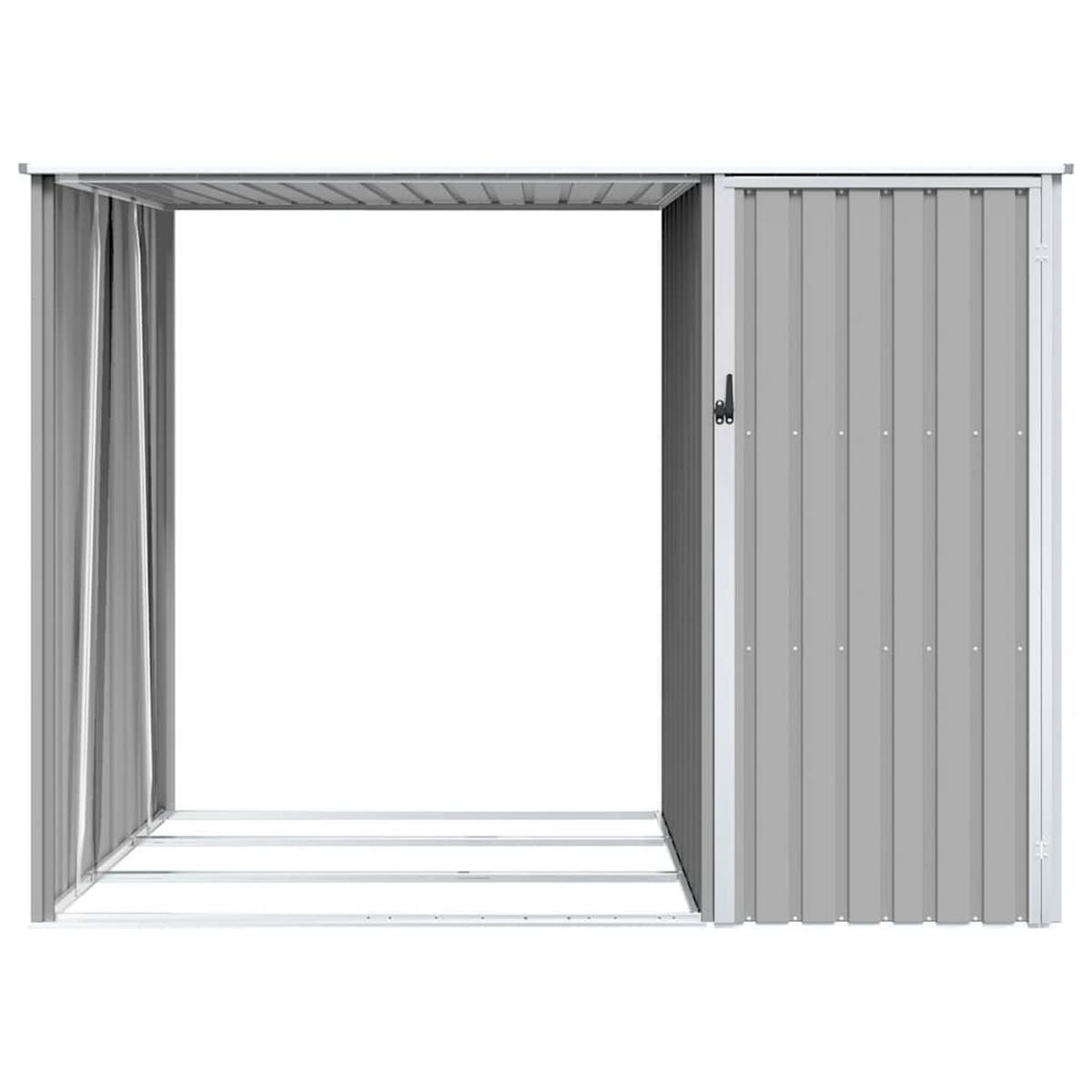 GERÄTEHAUS Grau 245/98/159 Cm Verzinkter Stahl - Grau, Metall (245/159/98cm) - vidaXL