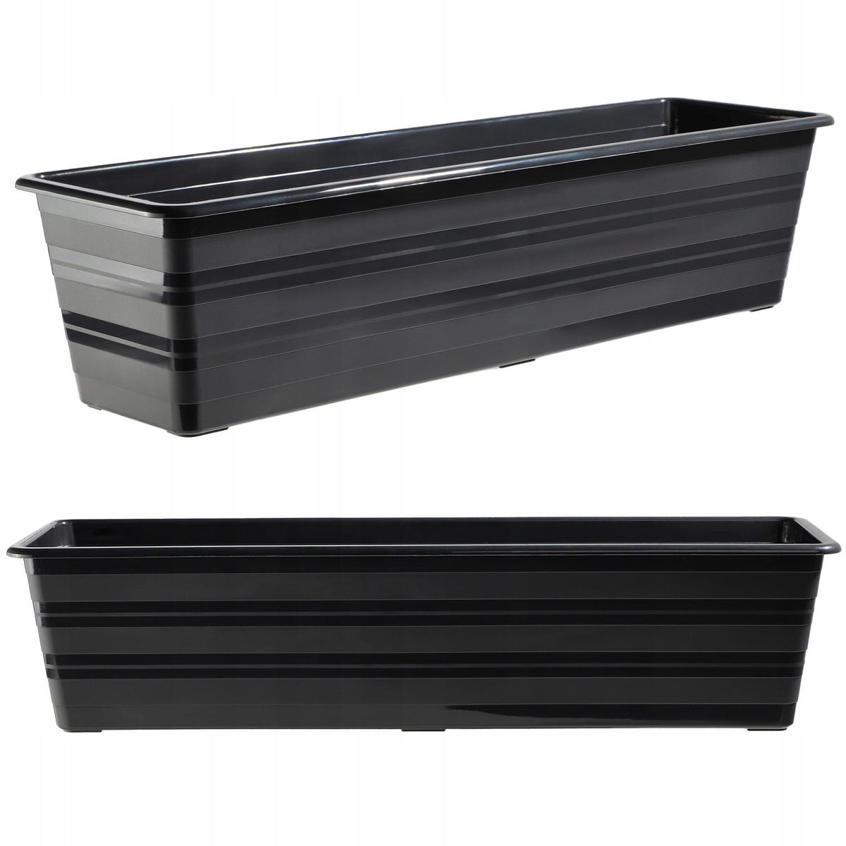 BALKONTOPF 60 cm, Anthrazit - Anthrazit, Kunststoff (17/60cm) - KADAX