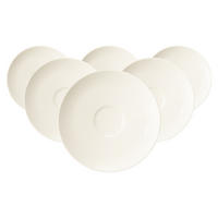 KOMBI-UNTERTASSEN Savona Fine Diamond creme ø 16 cm 6er Set - Creme, Keramik (16cm) - Seltmann Weiden