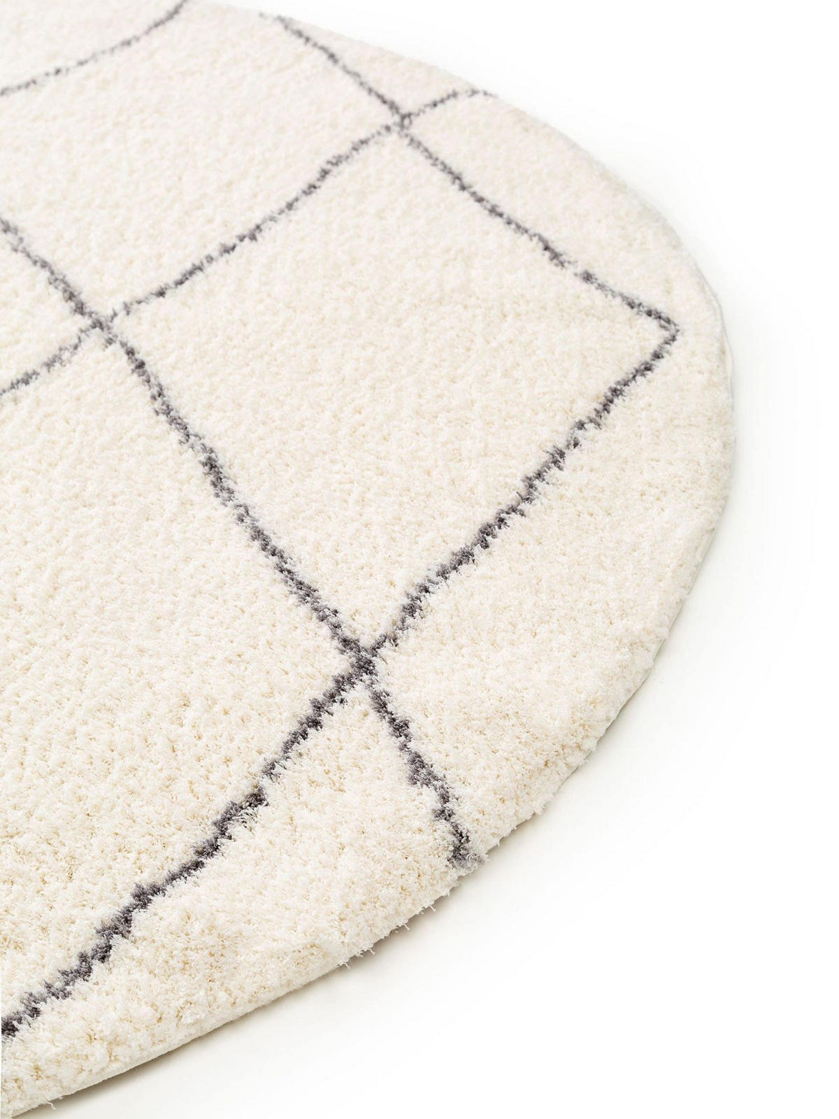 HOCHFLORTEPPICH rund Benno Cream ø 160 cm rund - Beige, Textil (160/1cm) - KUNSTLOFT