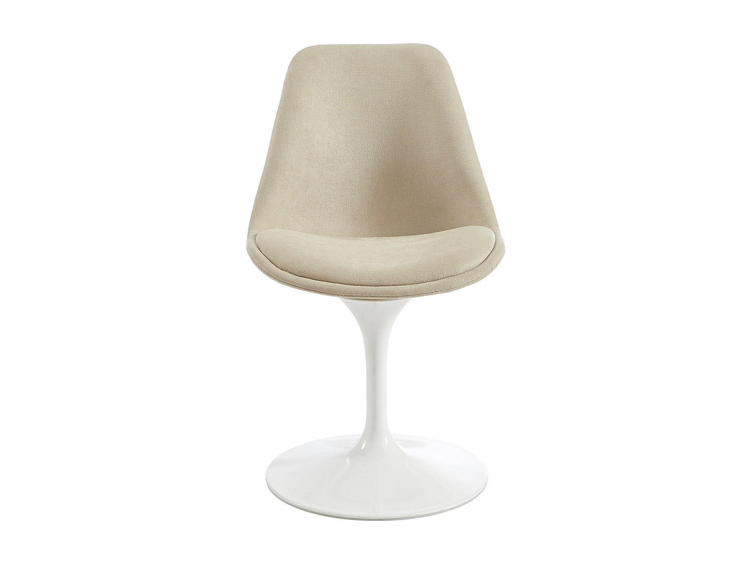 STUHL - 48 cm x 61.5 cm - Stoff - Beige, Weiß - XAFY - Beige/Weiß, Textil (48/79.5/61.5cm) - Vente-Unique
