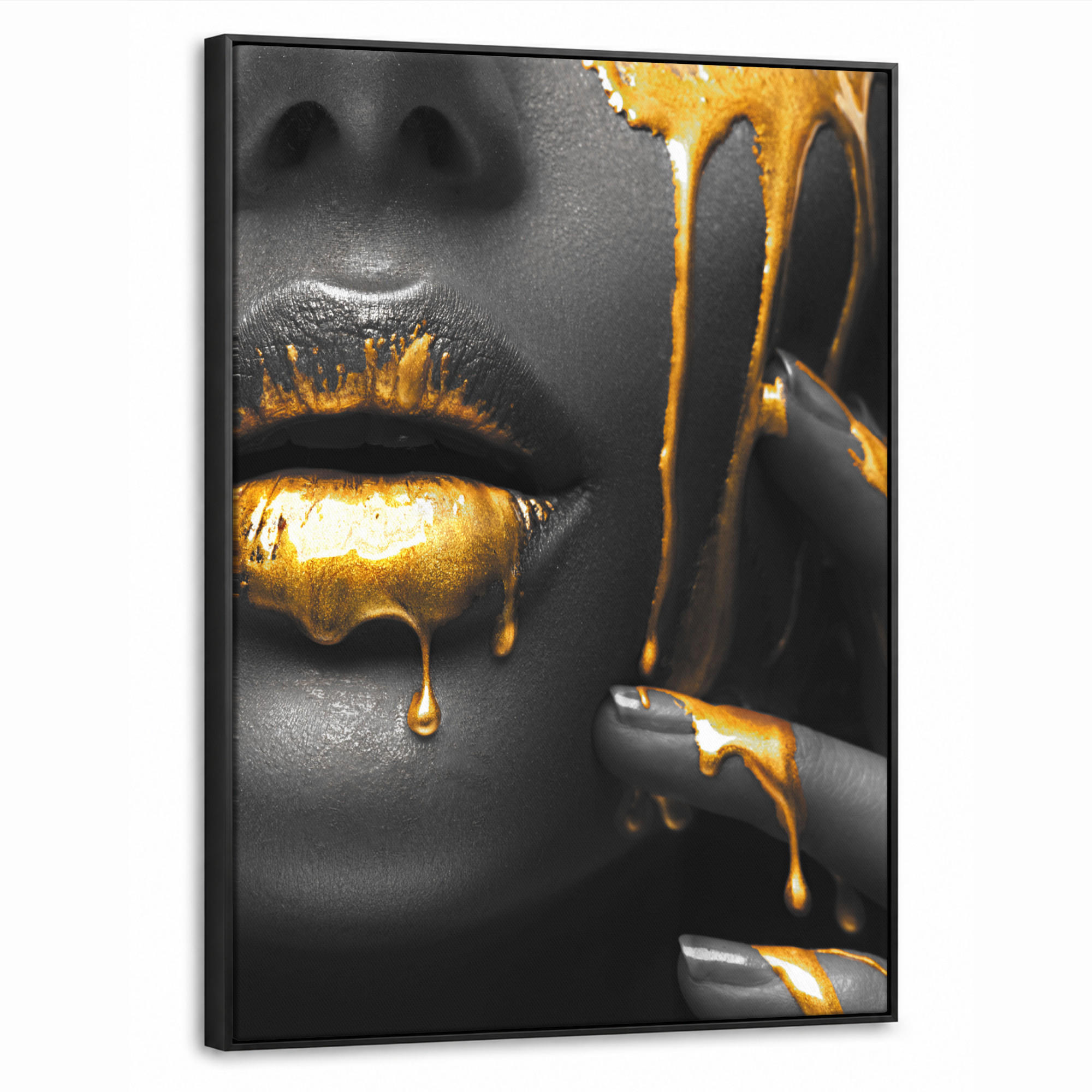MuchoWow Leinwand Gold 60x80 cm