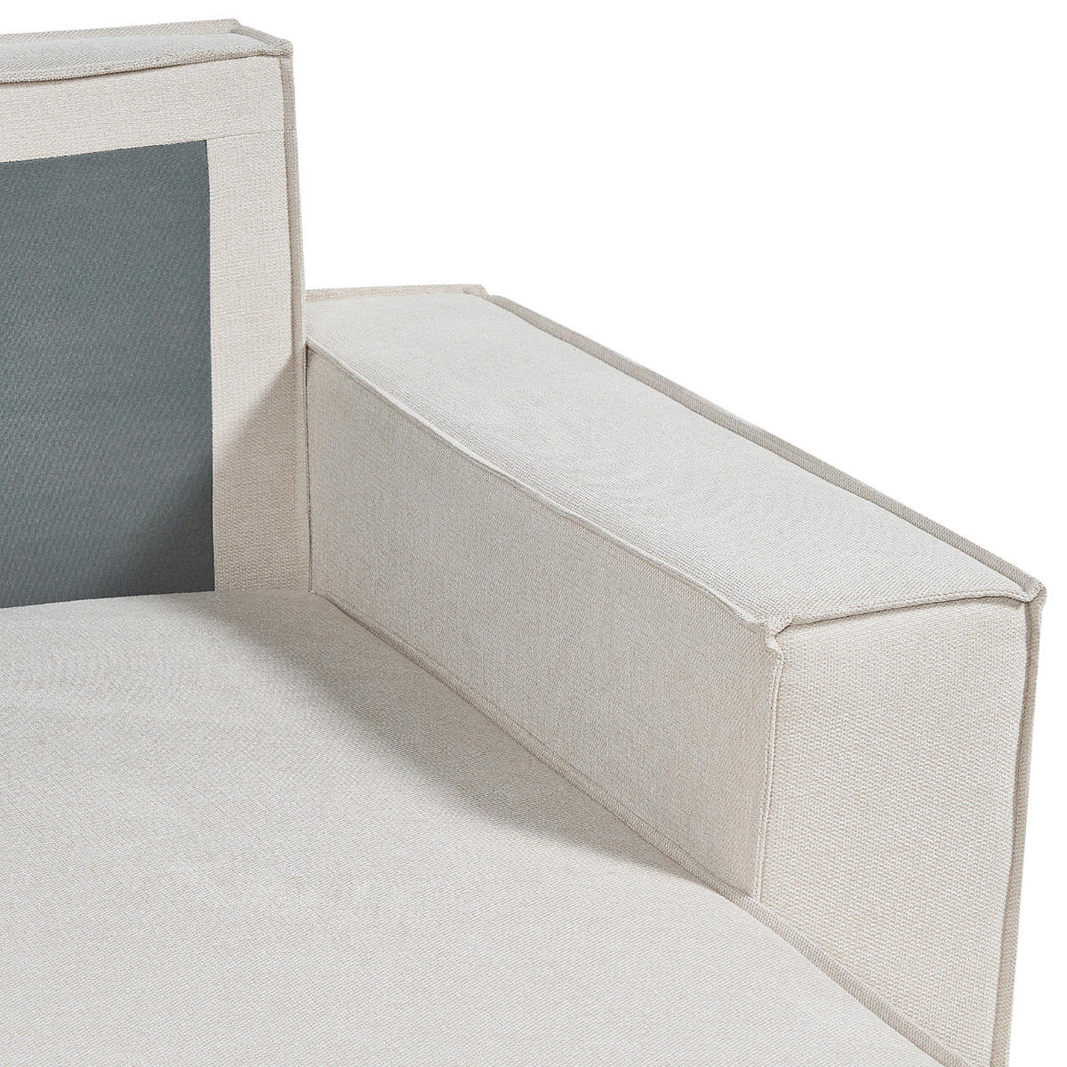 3-SITZER-ECKSOFA beige rechtsseitig mit Schlaffunktion Stauraum Karila - Beige, Textil (250/150cm) - Beliani