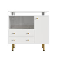 SIDEBOARD Weiß 80/35/80 cm - Weiß, Glas (80/80/35cm) - PANGIVO