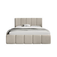 POLSTERBETT mit Kopfstütze Buchel 160x200 cm, Beige - Beige, Textil (160/200cm) - Fedve