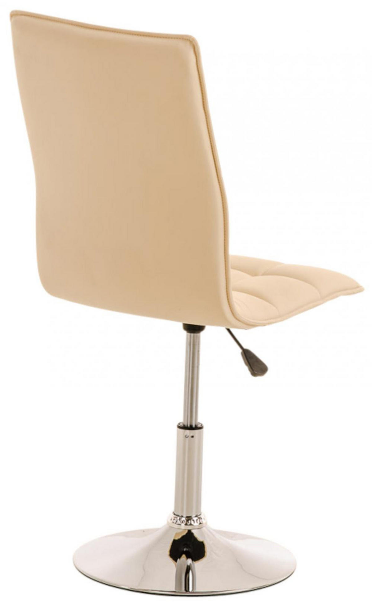DREHSTUHL 2er Set Lederlook creme - Chromfarben/Creme, Textil/Metall (43/90/56cm) - CLP