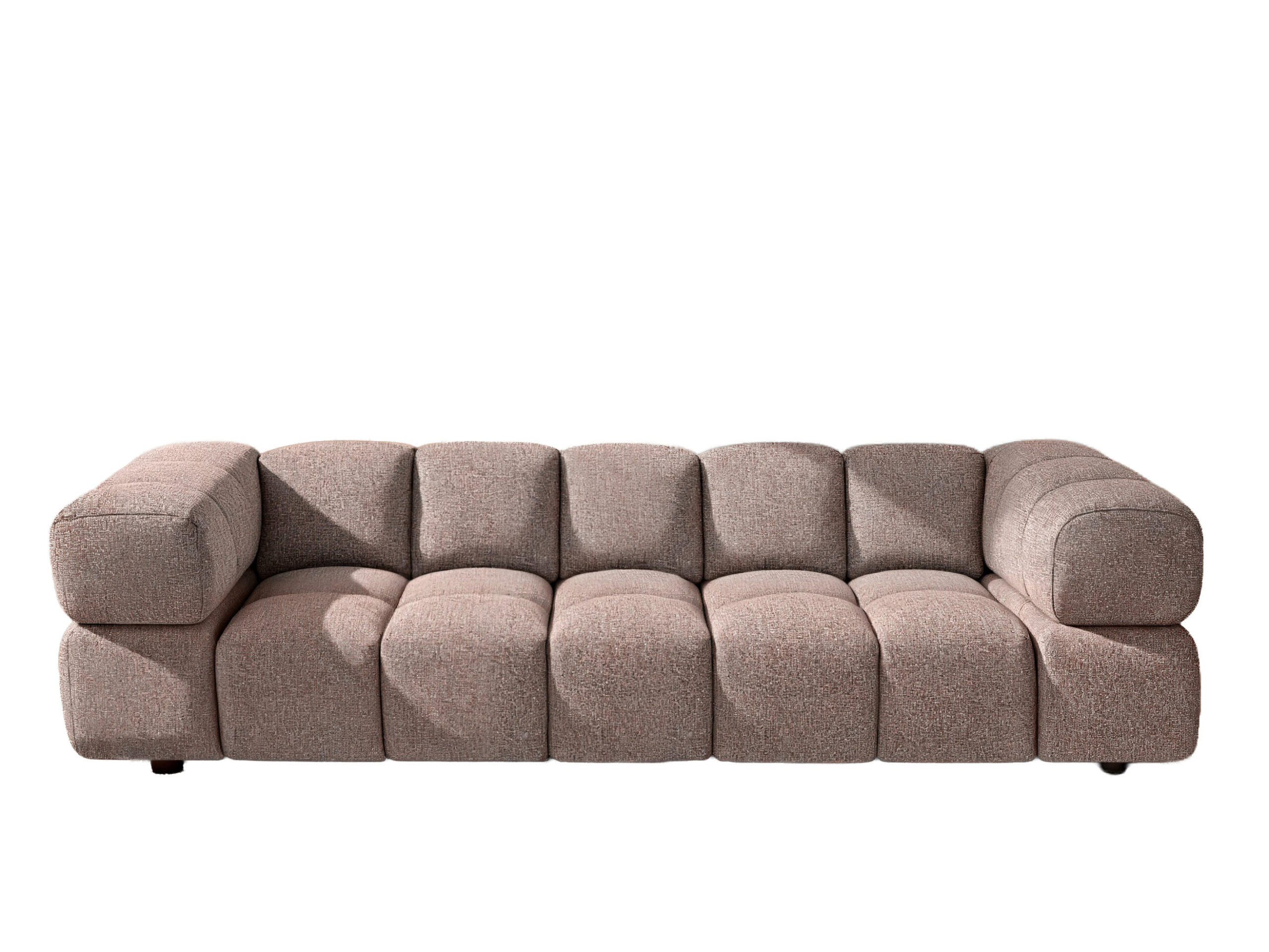 SOFA 4-Sitzer, Couch, Chenille Stoff Puente, Purpur, Averro - Lila, Holz (280/70/96cm) - Kaiser Möbel