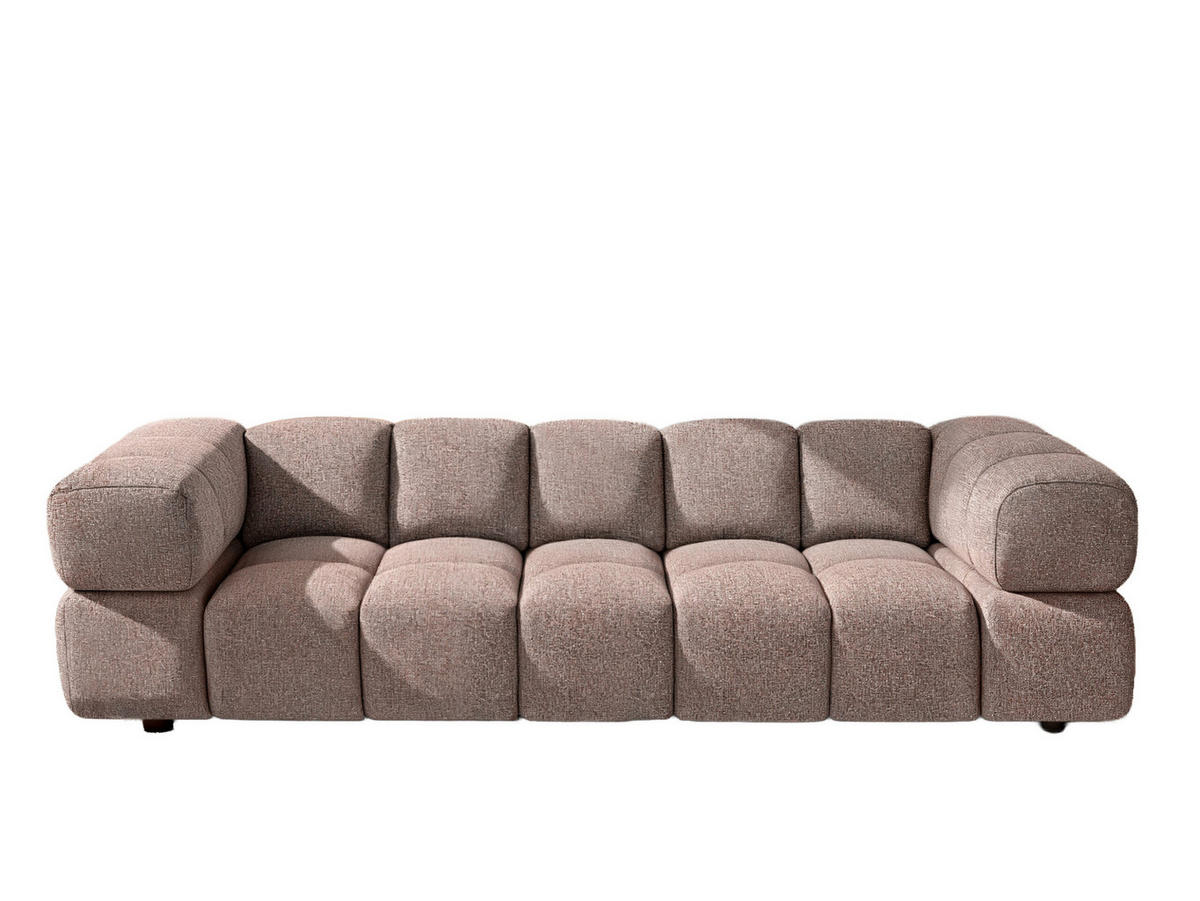 SOFA 4-Sitzer, Couch, Chenille Stoff Puente, Purpur, Averro - Lila, Holz (280/70/96cm) - Kaiser Möbel