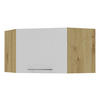 ECKHÄNGESCHRANK Kvantum W10/60/36 Weiß Matt / Eiche Artisan Matt 60 / 60 / 36cm - Eiche Artisan/Weiß, Holz/Holzwerkstoff (60/36/60cm) - Feldmann-Wohnen