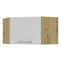 ECKHÄNGESCHRANK Kvantum W10/60/36 Weiß Matt / Eiche Artisan Matt 60 / 60 / 36cm - Eiche Artisan/Weiß, Holz/Holzwerkstoff (60/36/60cm) - Feldmann-Wohnen