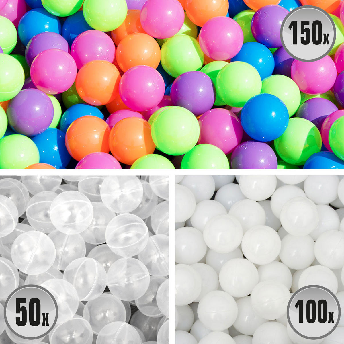 BÄLLEBAD-BASKETBALL-KORB mit 300 Pastellfarbenen Bällen - Multicolor, Kunststoff (100/80/120cm) - Littletom