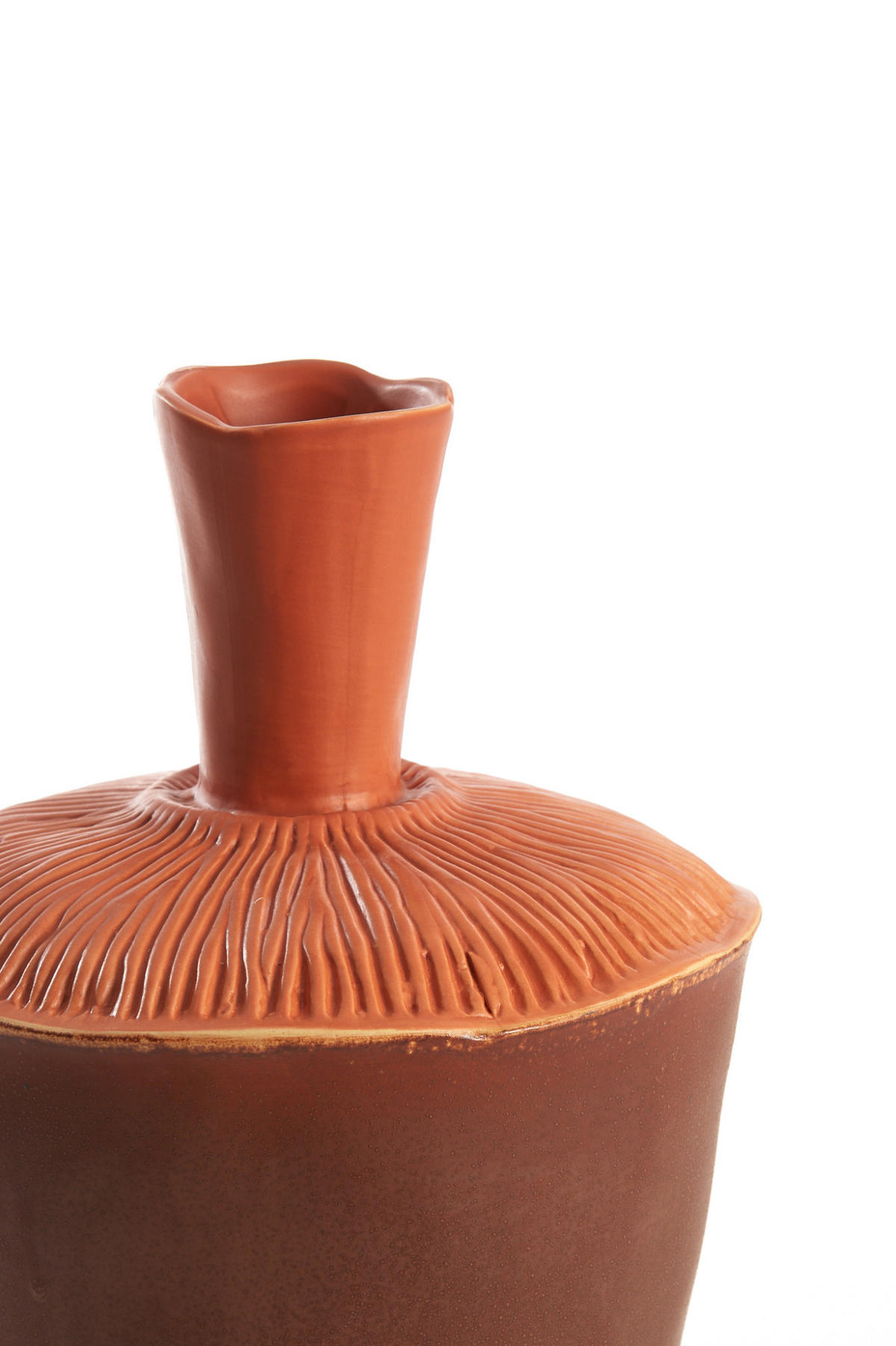 VASE Neira Braun Ø20/29 cm - Cognac, Keramik (29cm) - Light & Living