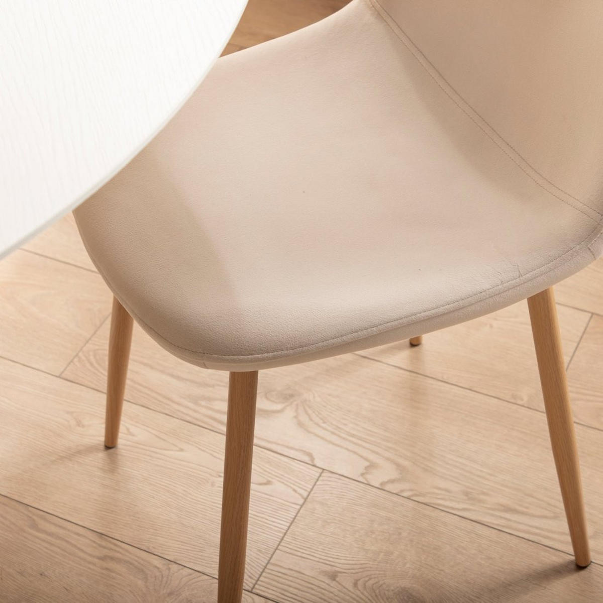 ESSZIMMERSTUHL Ellis Beige 45 cm x 86 cm - Sandfarben, Textil (45/86/52cm)