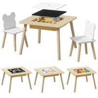 KINDERTISCHGRUPPE Naturfarben 60.0/60.0/44.0cm - Naturfarben, Holzwerkstoff (60/44/60cm)