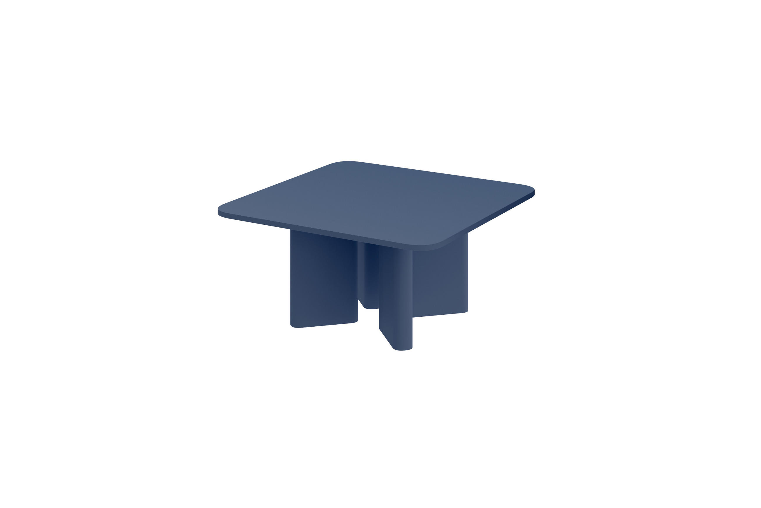 designimpex Couchtisch Dunkelblau 80x50x80 cm