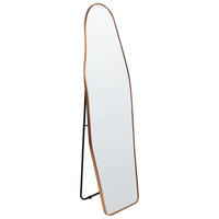 OGLINDĂ PE SUPORT 160 cm metal aurie Larche - auriu, metal (50/160/3cm) - Beliani