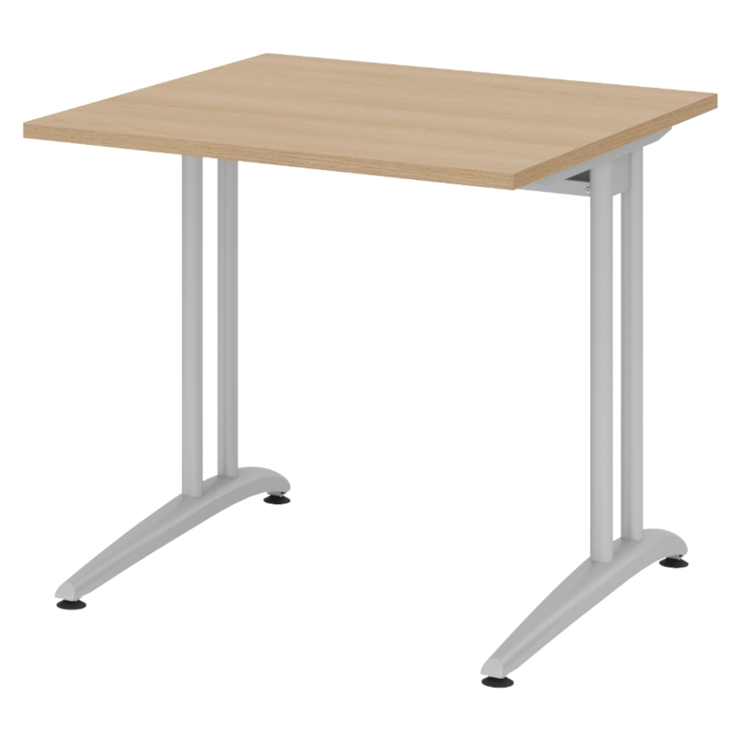 SCHREIBTISCH Serie-B 80/80/72 cm in Eichefarben - Eichefarben, Holzwerkstoff (80/80/72cm) - bümö