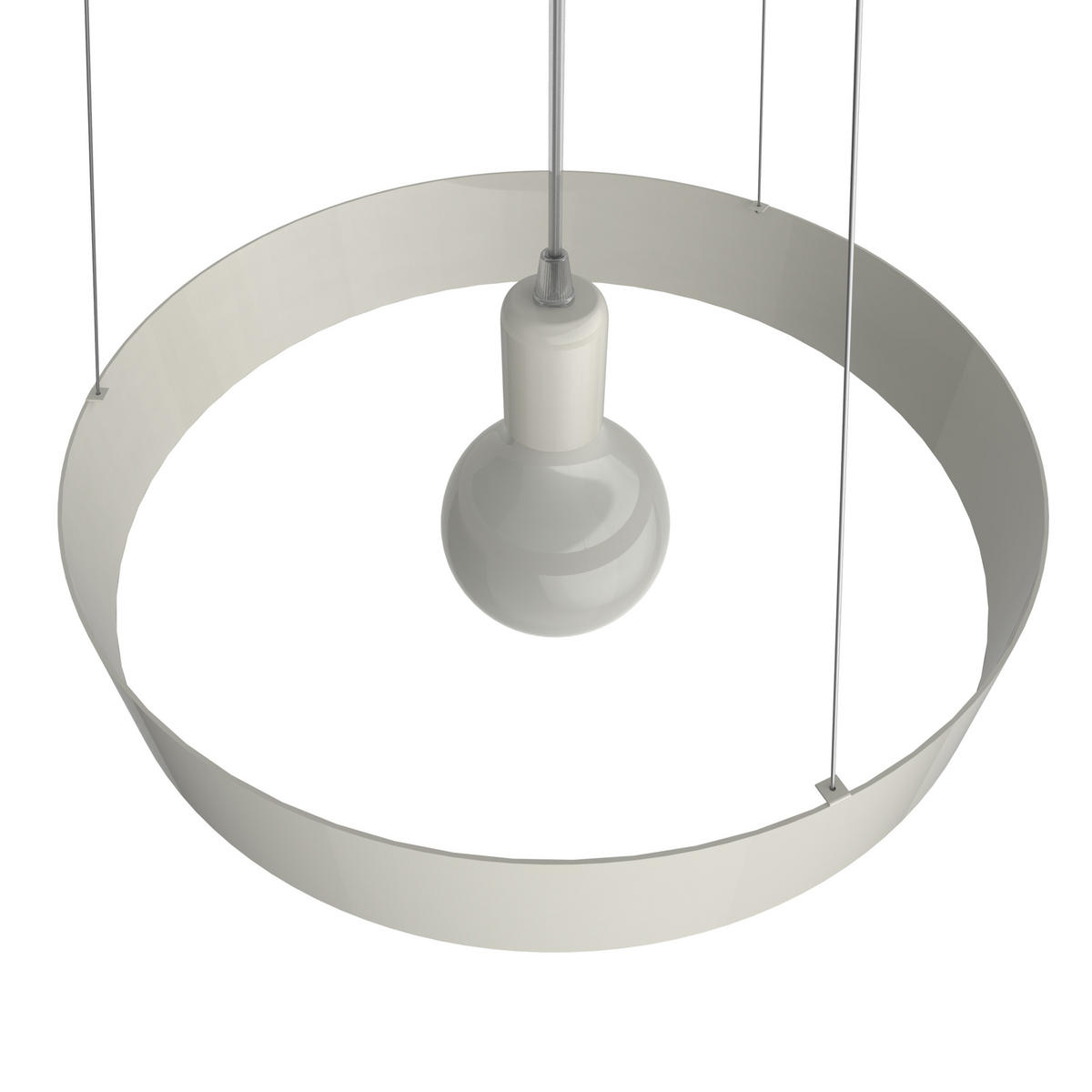 HÄNGELEUCHTE - Weiß Hochglanz, Metall (40/40/6cm) - Lumicom