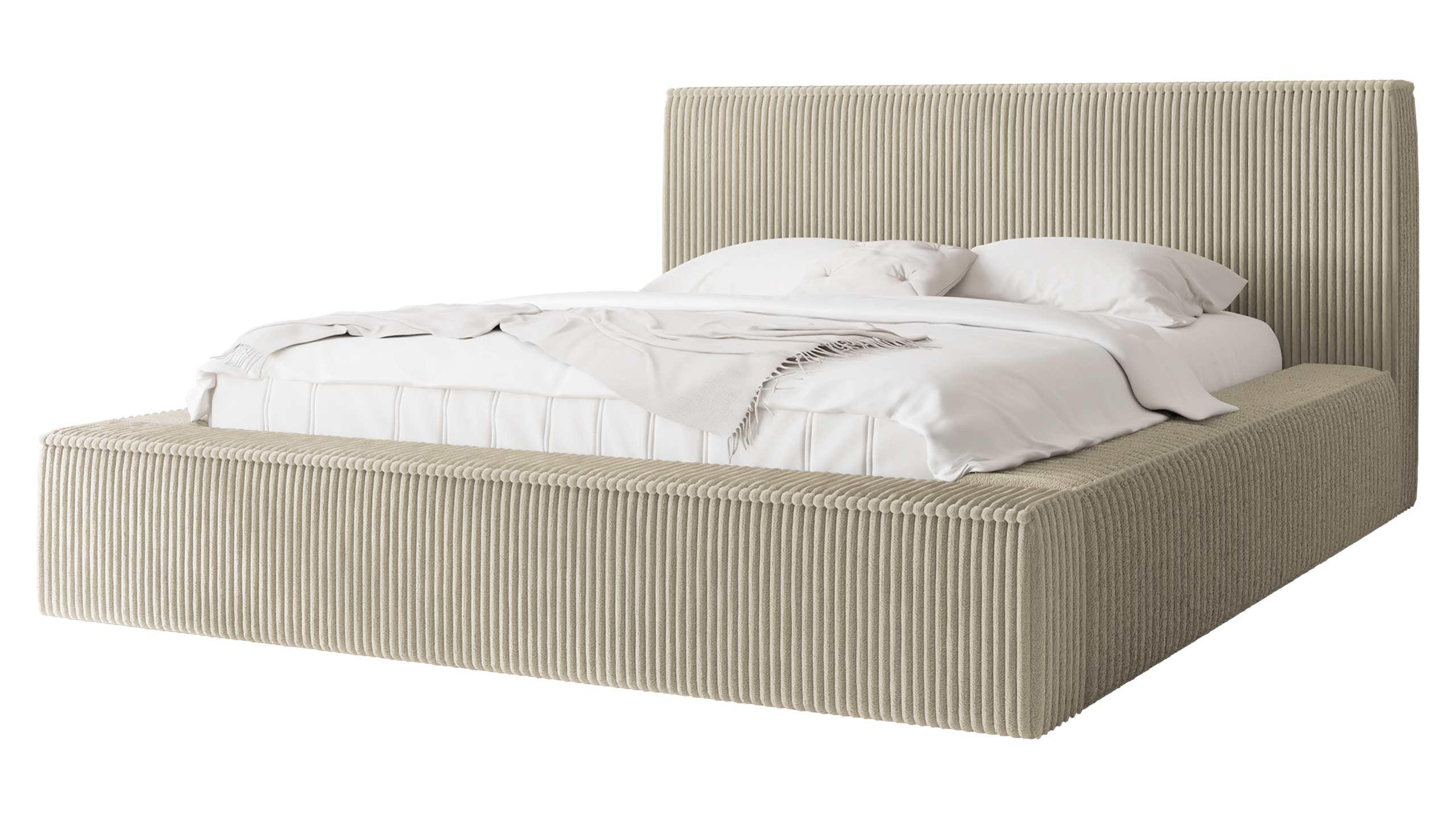 POLSTERBETT Glexi - Beige, Holz/Textil (140/200cm) - MIRJAN24