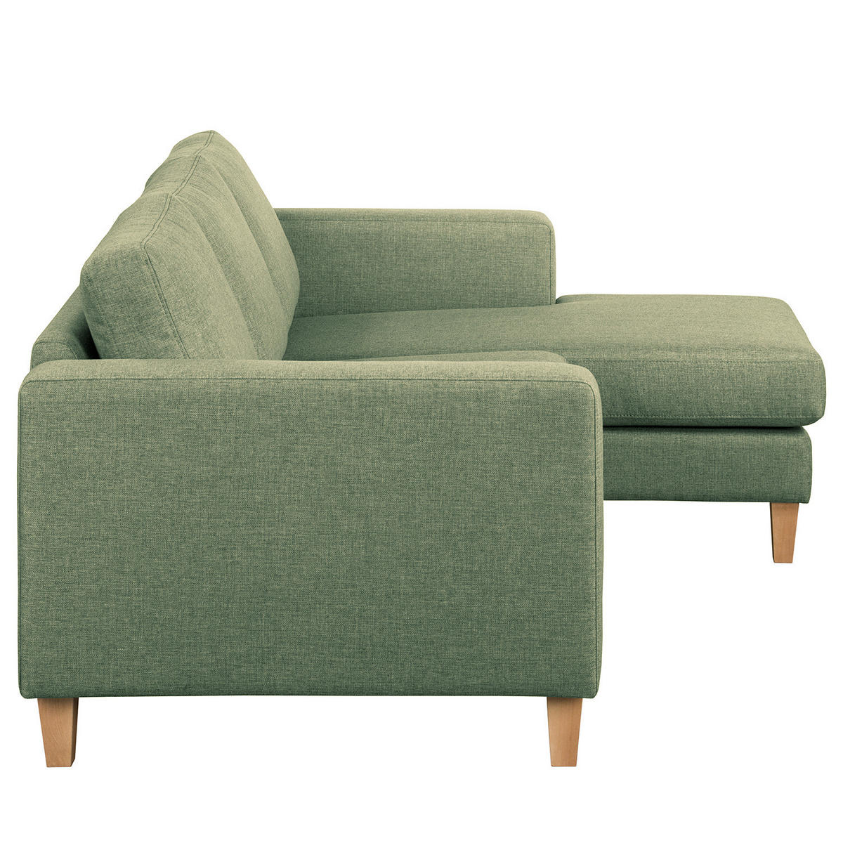 ECKSOFA 2-SITZER mit Longchair - Buchefarben/Pinienfarben, Holz/Buchenholz (214/140cm) - home24